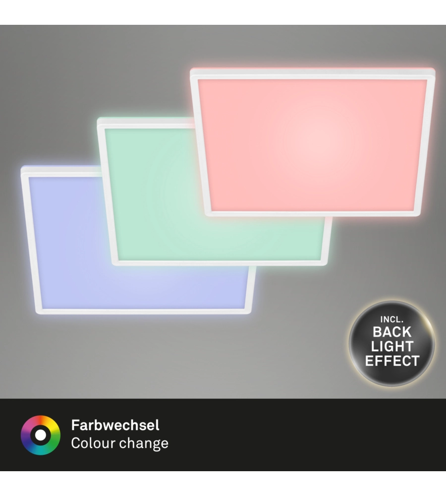 PLAFONIERA A LED SLIM- LED RGB BIANCO - 42x42 CM